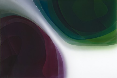Peter Zimmermann - untitled, 2012, Epoxy resin and spraypaint on canvas, 200 x 300 cm